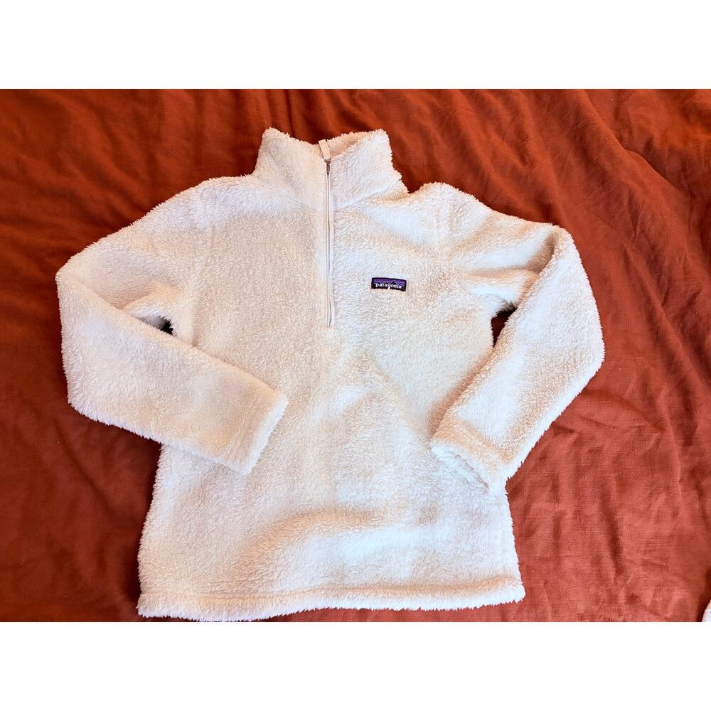 Patagonia Los Gatos Fleece Quarter Zip Cream White Fuzzy Gorpcore XS Sherpa